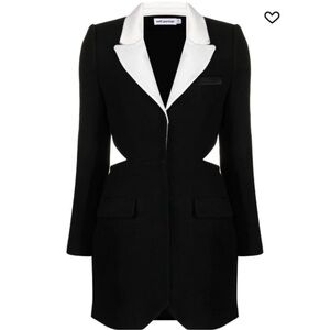 Self-Portrait Black and White Blazer Dress